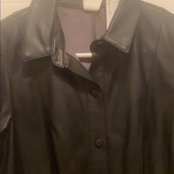 H&M - Black Pleather Leather Button Down Dress - Picture 4 of 6
